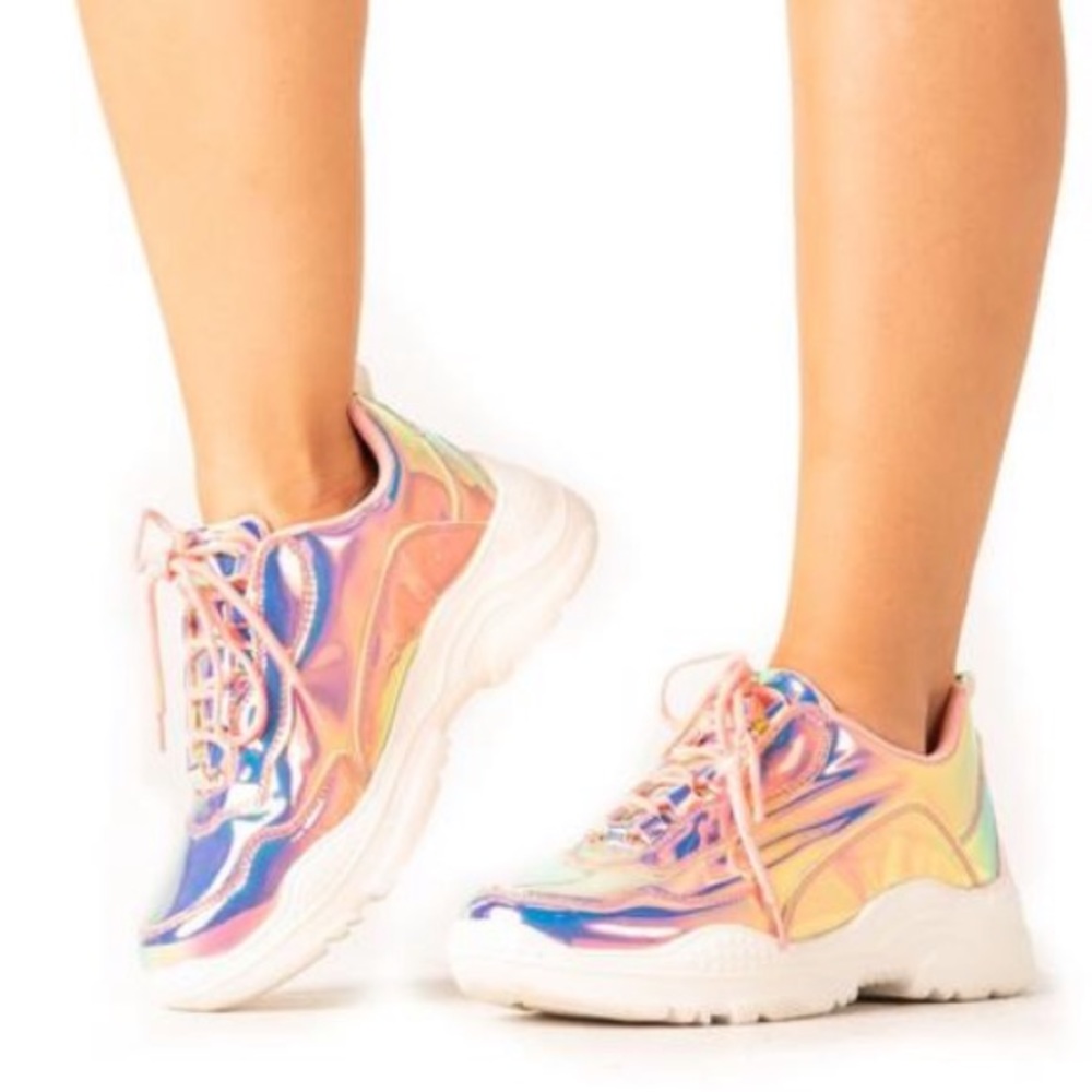 NWOT Holographic sneakers Euphoria inspired